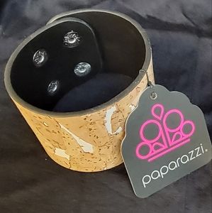 NWT Paparazzi - "Cork Congo" - White Leather Bracelet
